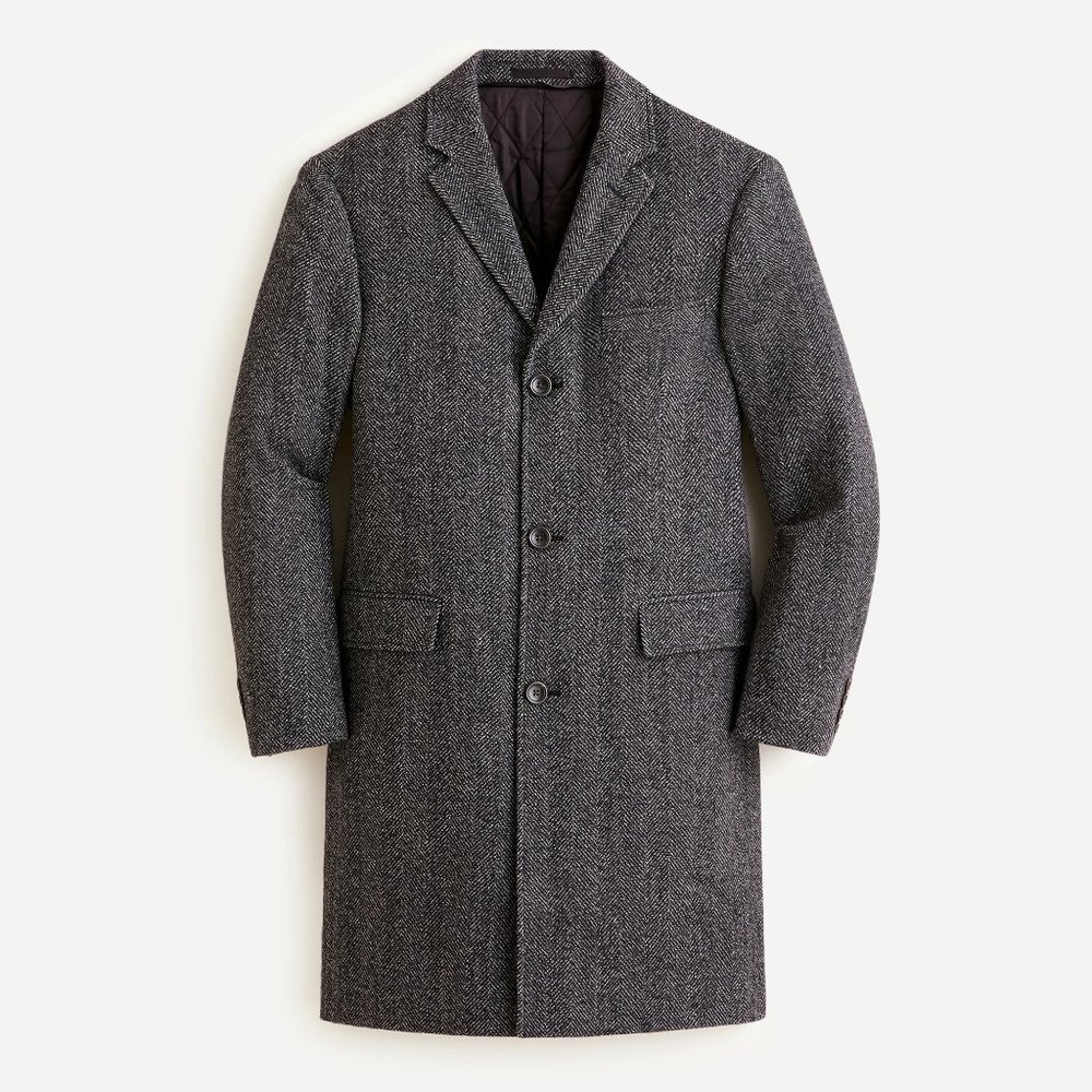 J. Crew Topcoat - Charcoal Herringbone - 38R